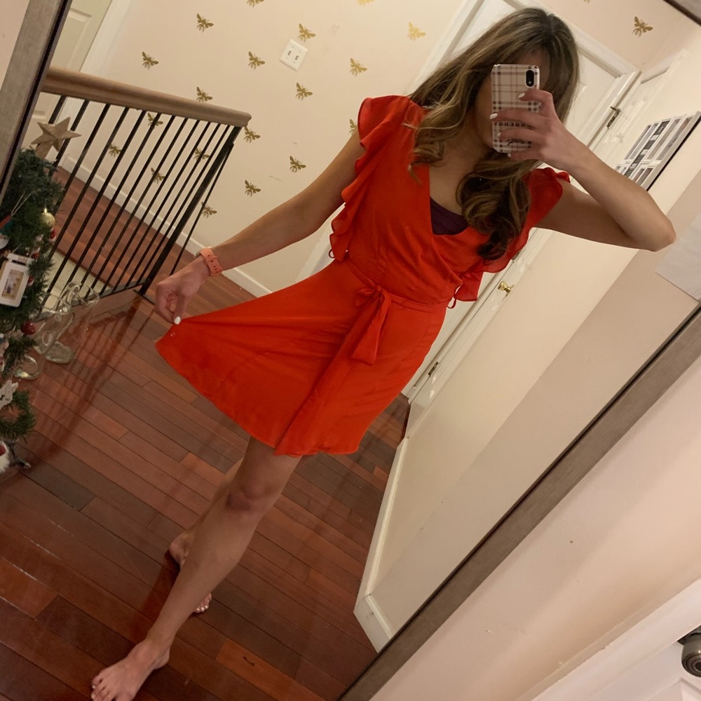 Socialite Red Ruffle Dress